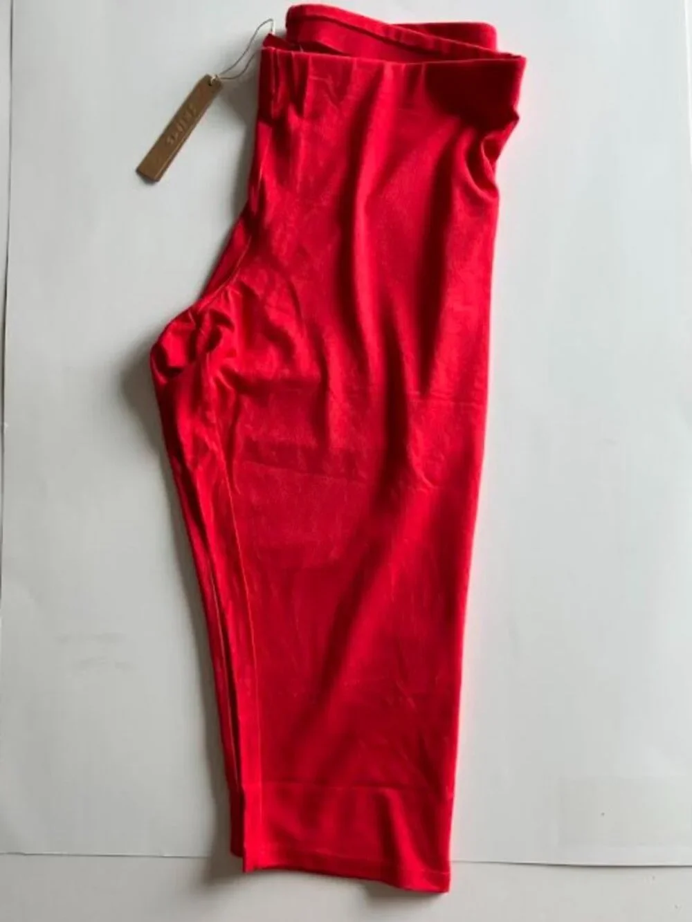 Skims Smooth-Layers High-Waisted Capri Pants Carmine Vibrant Red - Picture 3 of 4